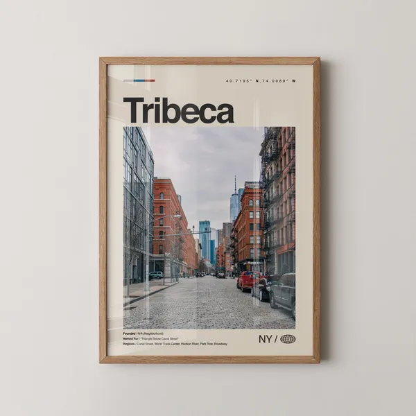 Tribeca New York Travel Poster, Film Festival District