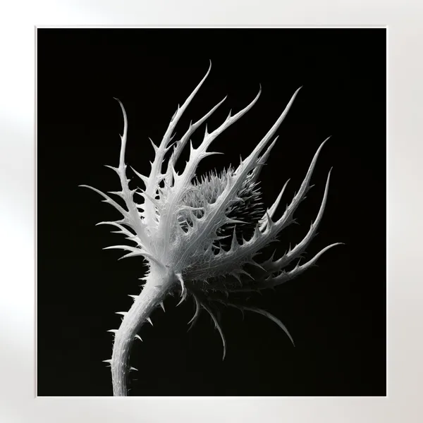 Monochrome Botanical Vintage Flower Art Print