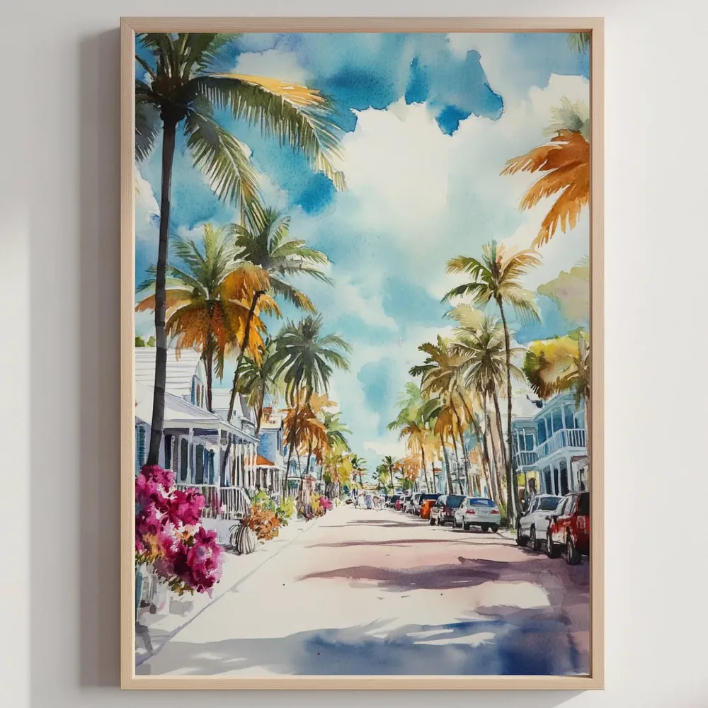 Key West Usa Watercolor Travel Poster