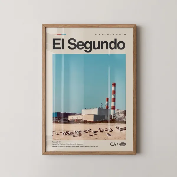 El Segundo Beach Dockweiler State Old Town Art Print