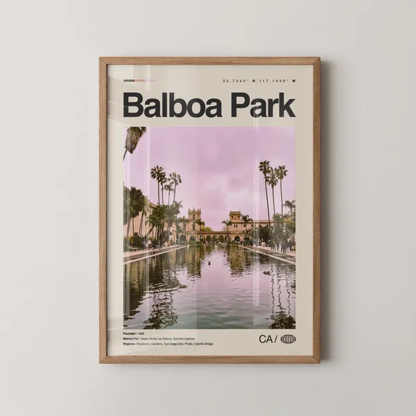 Balboa Park San Diego Travel Poster, Museum