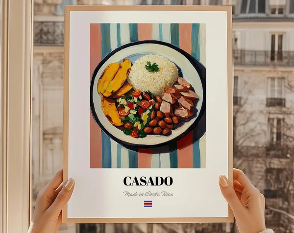 Casado Costa Rican Set Meal Cafe Decor Art Print