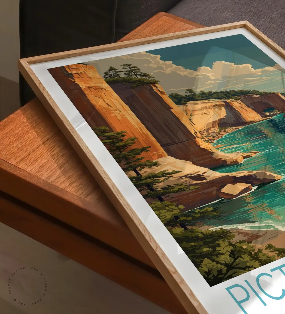Pictured Rocks National Lakeshore Travel Poster, Michigan - Image 6