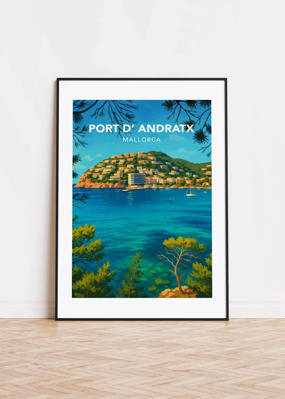 Port D Andratx Illustration Art Print