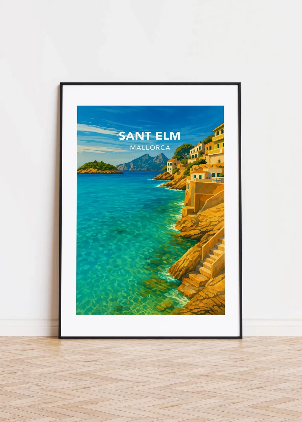 Sant Elm Poster Print Illustration Art