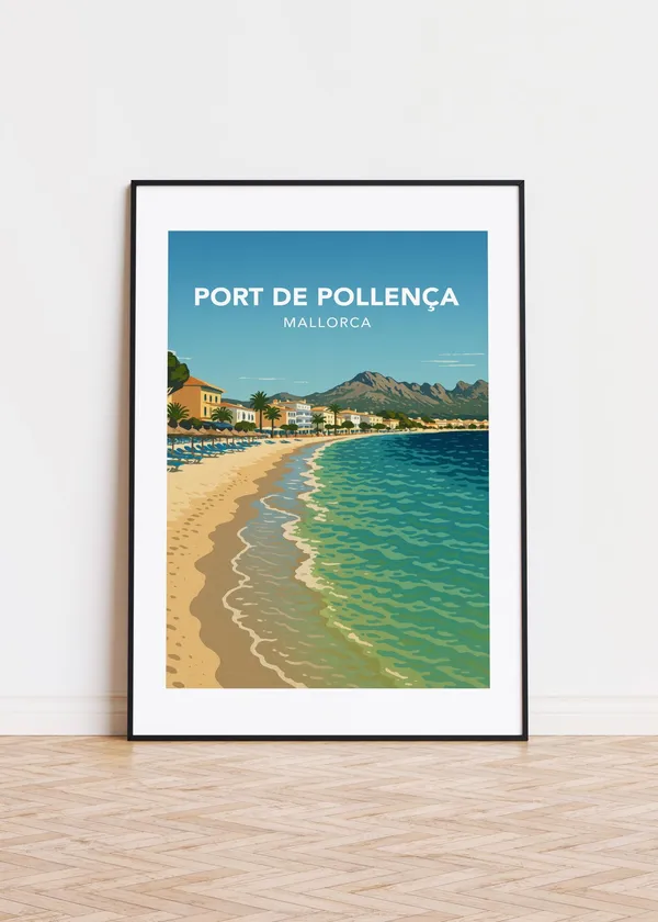Port De Pollensa Travel Poster, Illustration Art