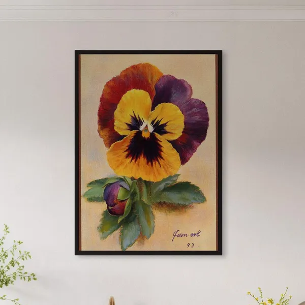 Vintage Pansy Flower Botanical Art Print