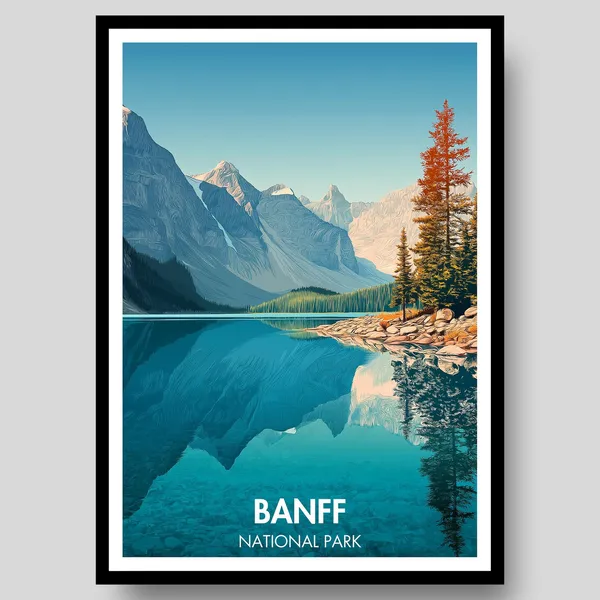 Banff National Park Poster, Canada Travel Art Print