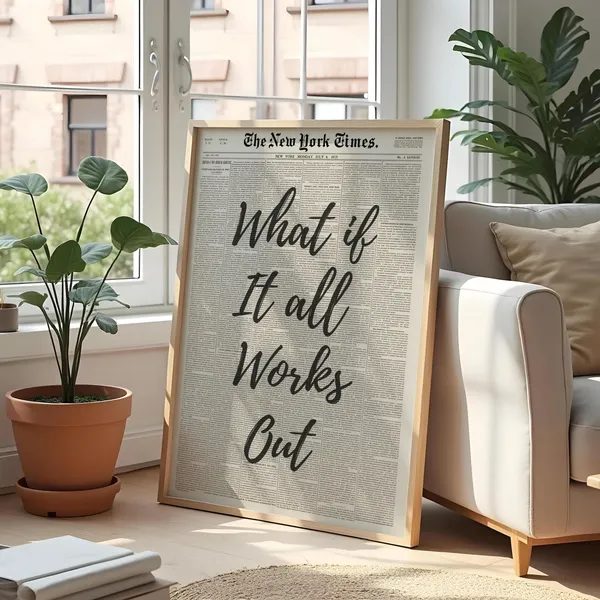 Vintage Newspaper Inspirational Quote Poster Print