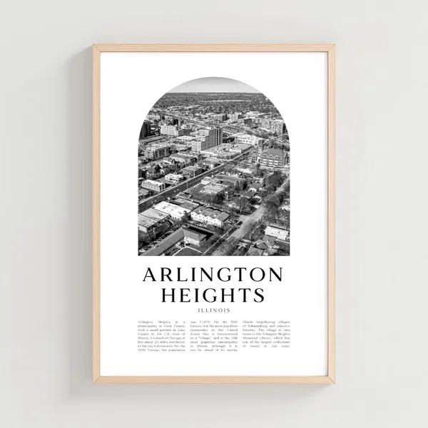 Arlington Heights Travel Poster, Illinois City Art Print