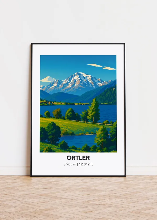 Ortler Mountain Poster Print, Outdoor Enthusiasts