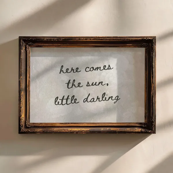 Here Comes The Sun Little Darlin Art Print, Vintage