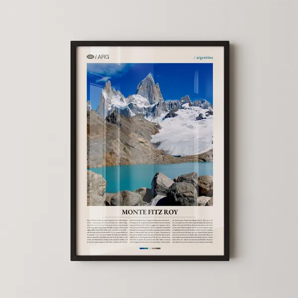 Monte Fitz Roy Art Print, Argentina Mountain Landscape