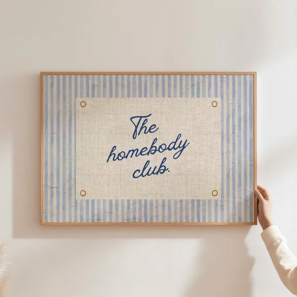 Homebody Club Vintage Typography Art Print