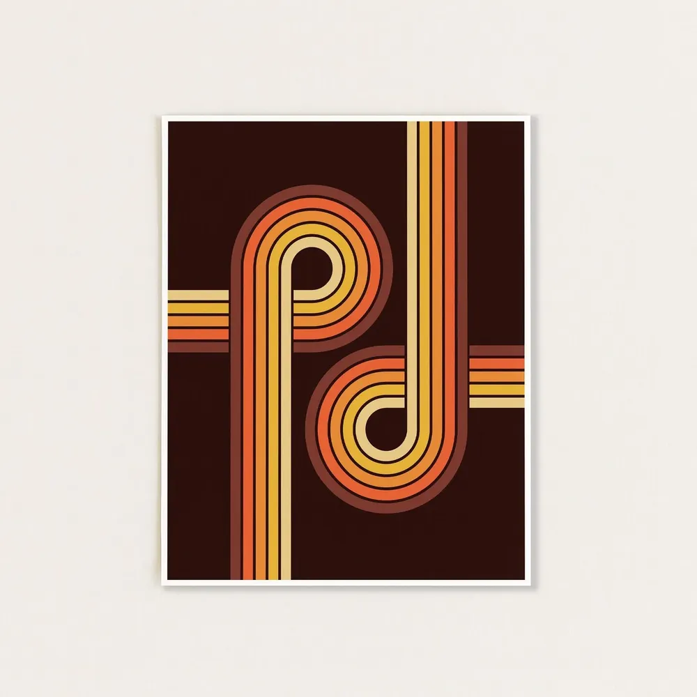 Tracks 70s Hippie Retro Art Print