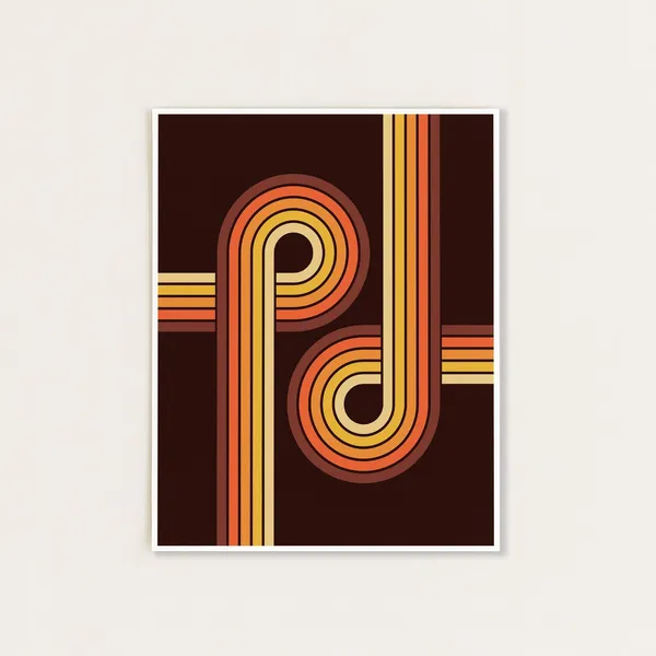 Tracks 70s Hippie Retro Art Print