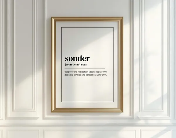 Sonder Definition Typography Quote Art Print