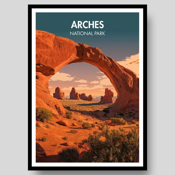 Arches National Park Poster, Delicate Arch Utah