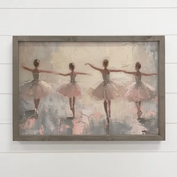 Ballet Wall Art, Four Ballerinas Dancing Print