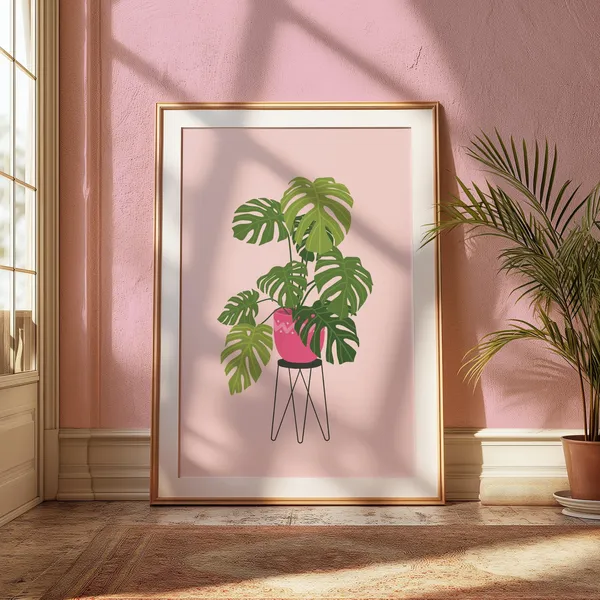 Monstera Botanical Pop Art Poster Print