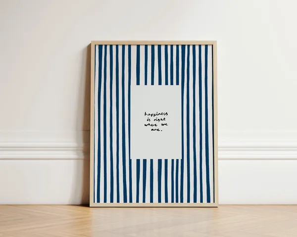 Happiness Print, Homely Stripe Kitchen Art Print