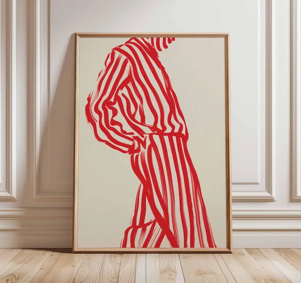 Fashion Line Art Poster, Modern Minimalist Illustration