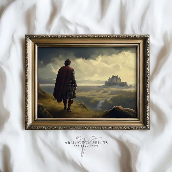 Highlander Art Outlander Scotland Travel Poster