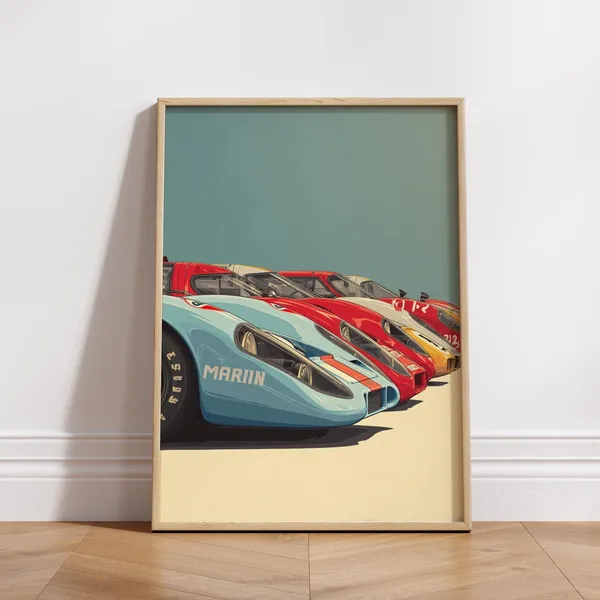 Classic Race Car Vintage Motorsport Art Print
