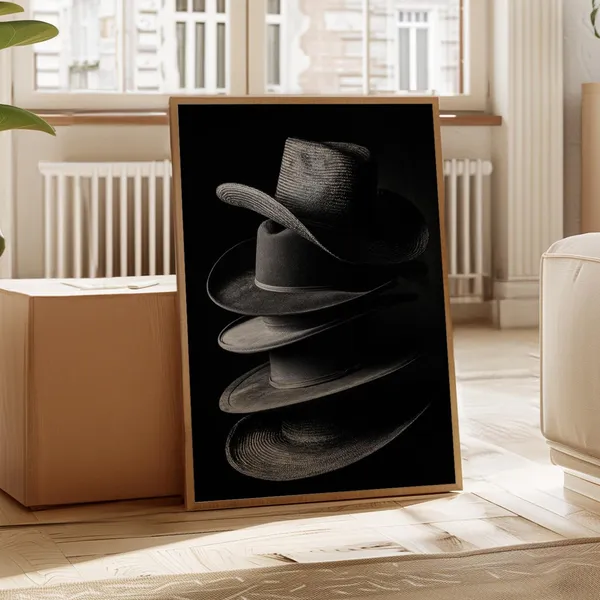 Cowboy Hats Rustic Ranch Photography Wall Art Print