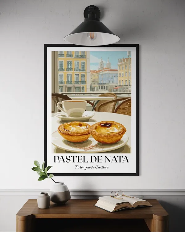 Pastel De Nata Poster, Portuguese Bakery Travel Art Print