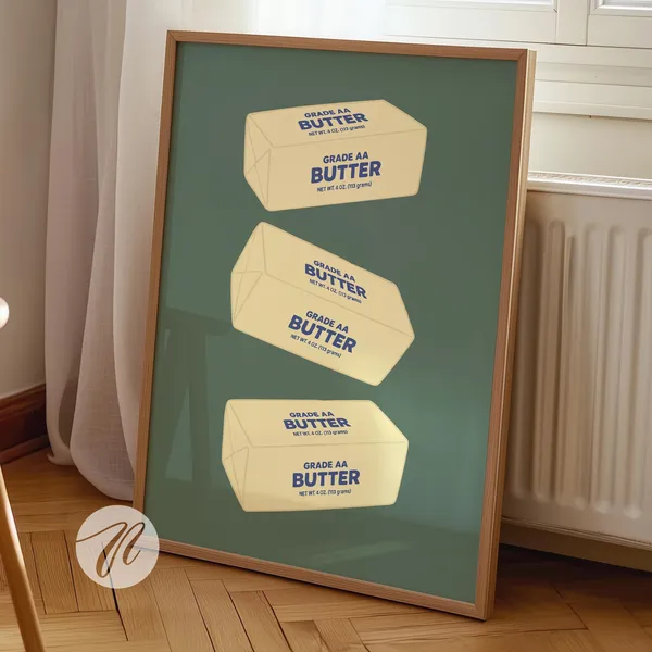 Butter Sticks Retro Pop Art Print
