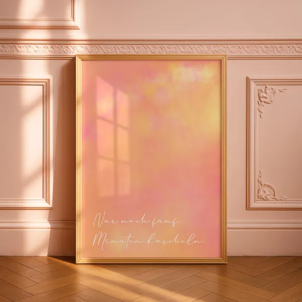 Just Five More Minutes of Cuddling Bedroom Art Print