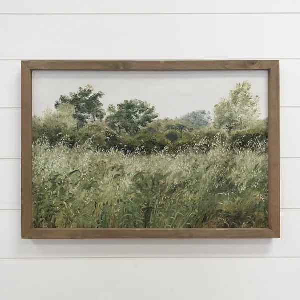 Vintage Landscape Painting Field Of Oats Art Print