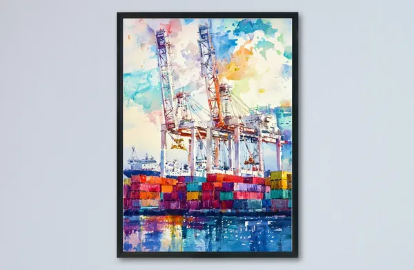 Oakland Watercolor Travel Poster, United States
