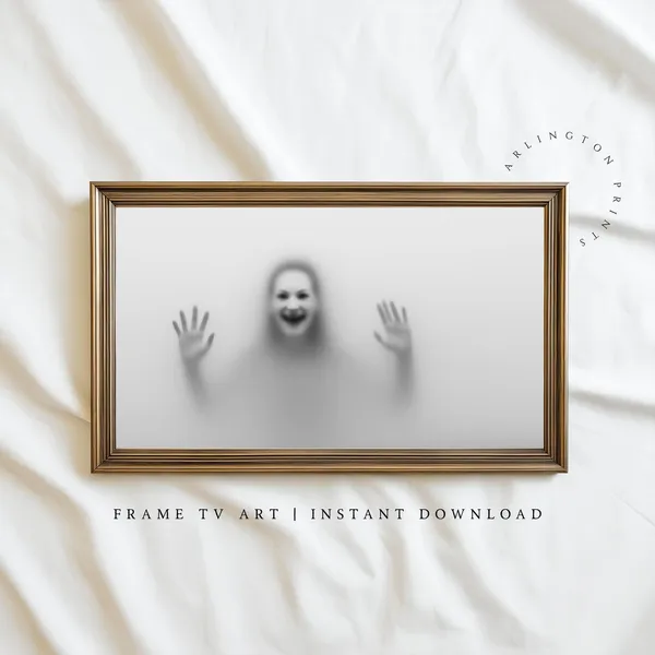Spooky Halloween Creepy Hands on Window Art Print