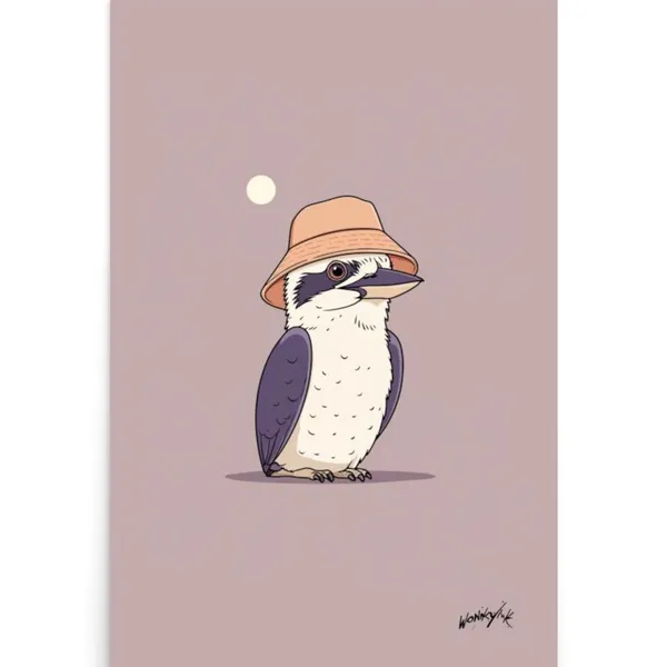 Laughing Larry Funny Quirky Art Print