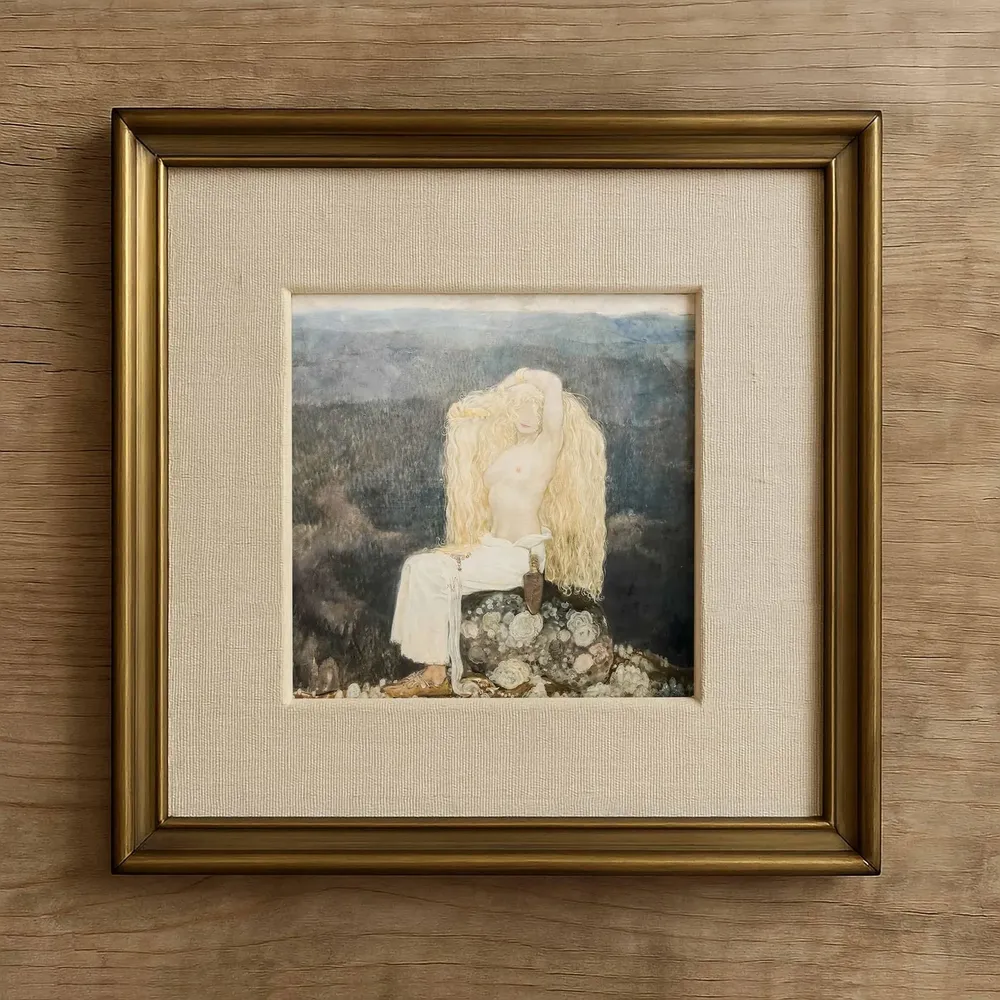 John Bauer Sagoflickan Oil Art Print