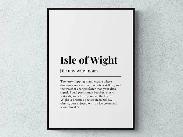 Isle Of Wight Funny Definition England Art Print