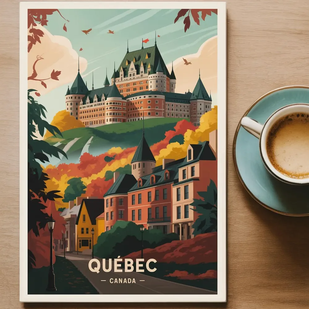 Quebec City Wedding Gift Wall Art Print