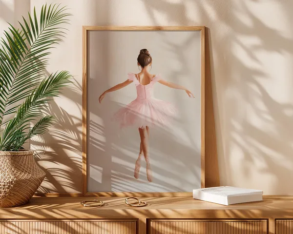 Pink Ballerina Art Print, Vintage Ballet Nursery Decor
