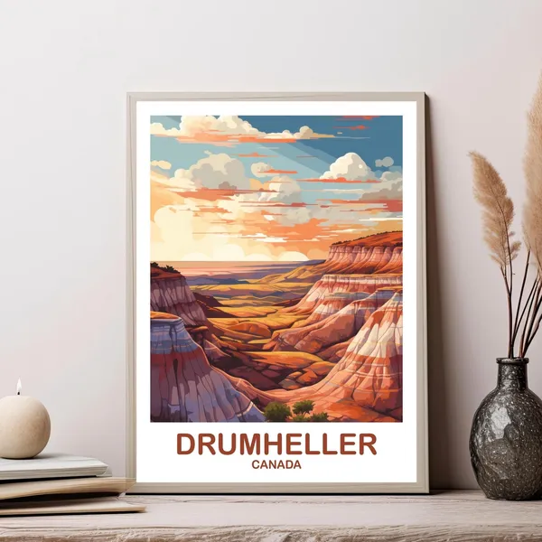 Drumheller Alberta Travel Poster, Memory Canada