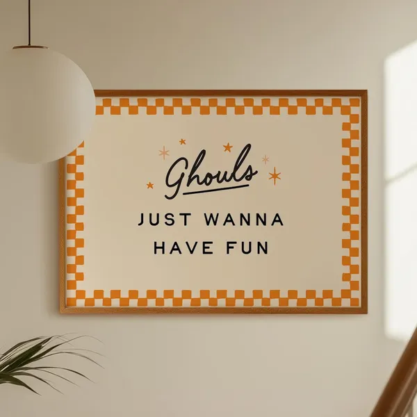 Ghouls Just Wanna Have Fun Halloween Art Print