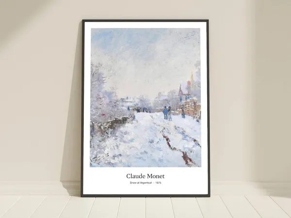 Claude Monet Snow at Argenteuil Art Print