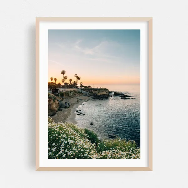 La Jolla Coast Sunset Travel Poster