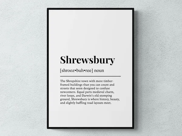 Shrewsbury Funny Definition Shropshire Art Print
