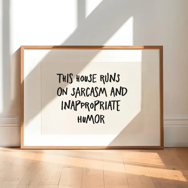 Sarcasm And Inappropriate Humor Typography Art Print
