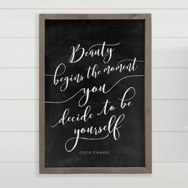 Beauty Begins The Moment You Decide To Be Yourself Quote Art