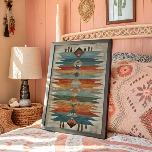 Southwestern Geometric Desert Pattern Art Print