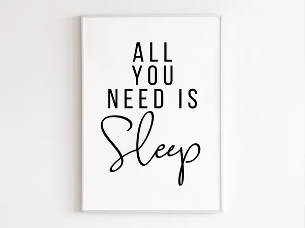 Sleep Funny Quote Poster Print, Bedroom Decor