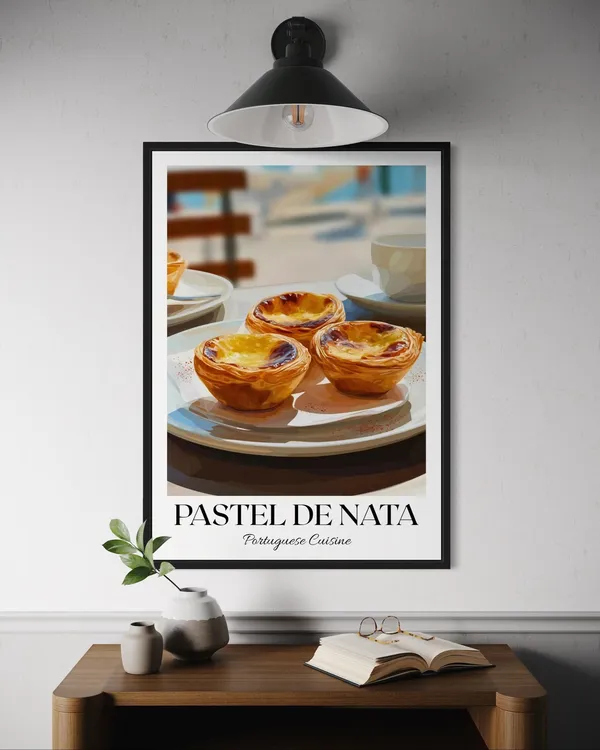 Pastel De Nata Poster, Portuguese Dessert Art Print